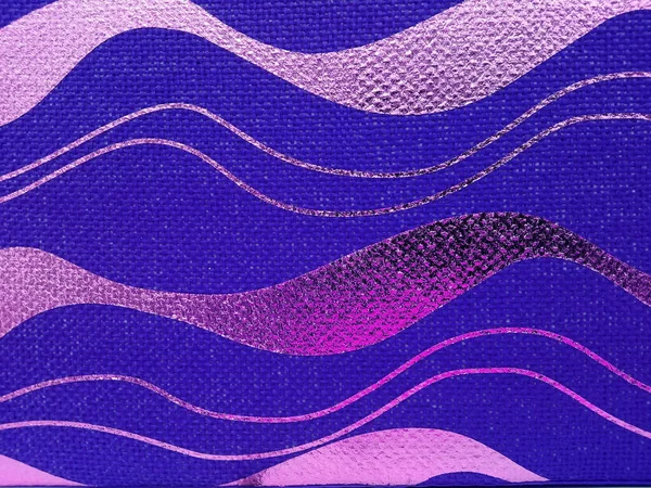 Вид Зверху Абстрактну Текстуру Синьою Срібною Фіолетовою Кривою Ілюстрації Дизайну — стокове фото