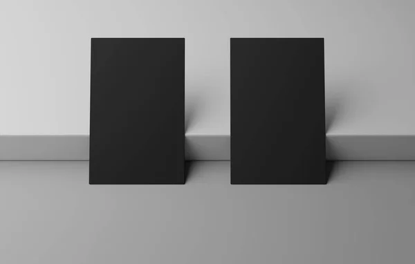 Bblank Black Business Name Card Momoup Box Podium Rendering — 스톡 사진