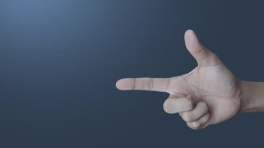 Open 24 hours flat icon on finger over light blue background, Business full time service concept