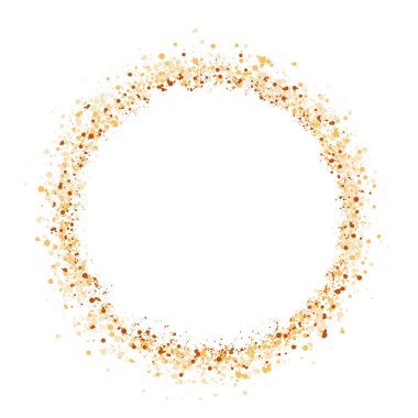 Golden Dust Dots circle frame