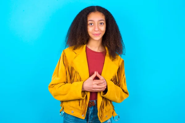 Business Concept Porträtt Afroamerikansk Tonåring Flicka Med Afro Frisyr Bär — Stockfoto