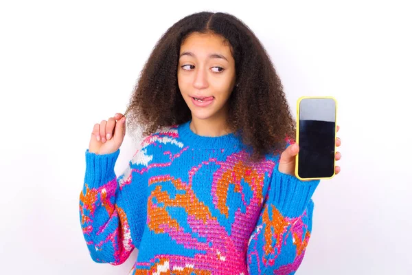 Foto Trevlig Söt Afroamerikansk Tonåring Flicka Med Lockigt Hår Afro — Stockfoto