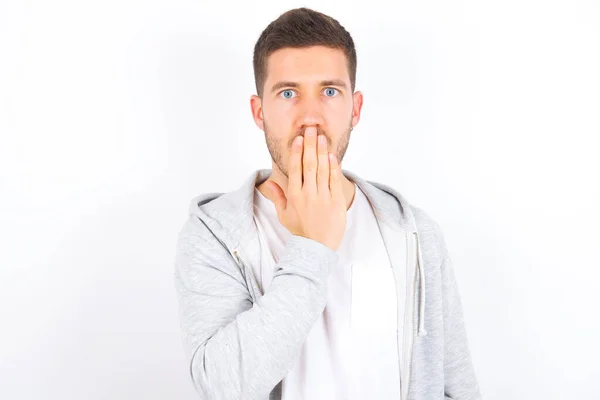 Think Said Close Portrait Young Caucasian Man Wearing Casual Clothes — Stock Photo, Image