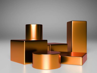 Arkaplan Stüdyo vektörü 3d altın işlemeli podyum ve minimal sahne, soyut arkaplan