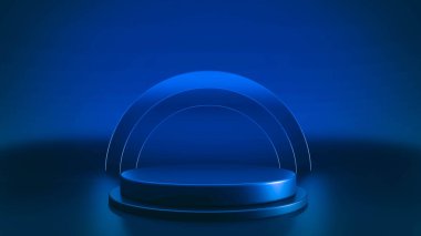 Minimum tarzlı podyum. Kozmetik ürünler ya da 3D sunum için kullanın. Tasarım boşluğunu düzenle. vitrin, vitrin, vitrin.. 