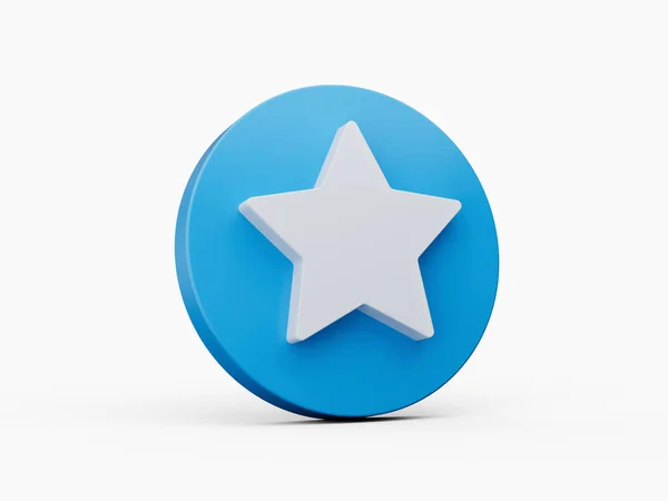Blue Rating Star Icon Sign Review Success Award Symbol Illustration — Stock Photo, Image