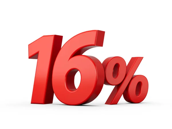 Красный Процентов Знак Белом Фоне Иллюстрации — стоковое фото