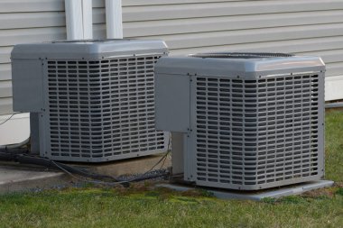 air conditioner near the new house compressor