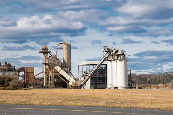 Çimento Fabrikası Beton Çimento Fabrikası Ağır Sanayi Taş Işleme — Stok fotoğraf