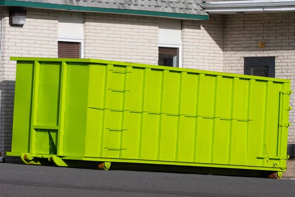 Large Iron Dumpster Garbage Metal Recycle Outdoor Trash Stock Image
