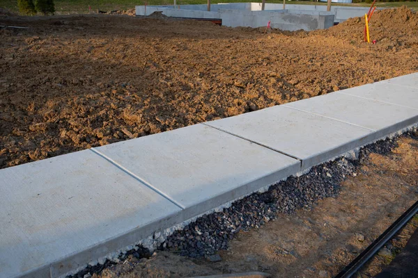 Nová betonová chodníková chodníková betonová — Stock fotografie