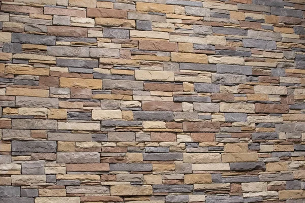 Ściana Wyłożona Dekoracyjnym Materiałem Kamiennym — Zdjęcie stockowe