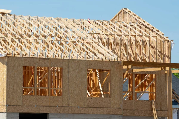 Kontrplak ev inşaatı için kiriş döşemeleri ahşap iskelet iskeleti orantılı.