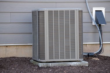 air conditioner near the new house cold fan install supply modern system electrical