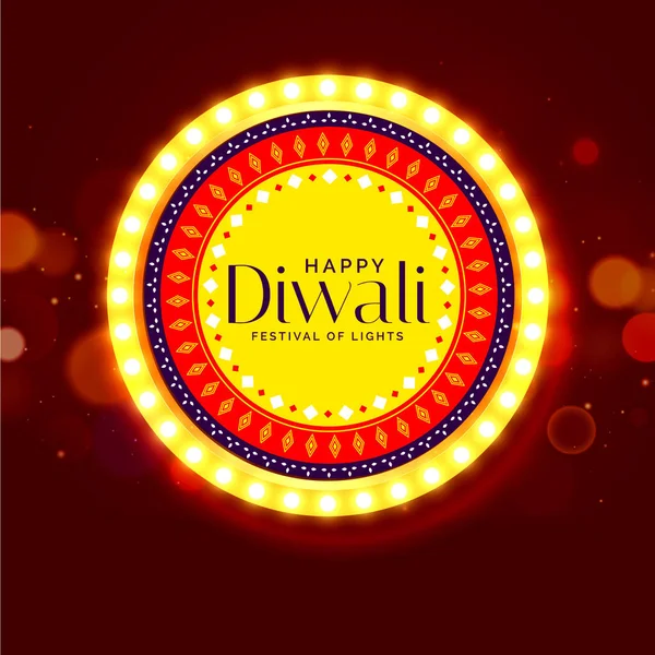 Festival Luces Happy Diwali Tarjeta Felicitaciones —  Fotos de Stock