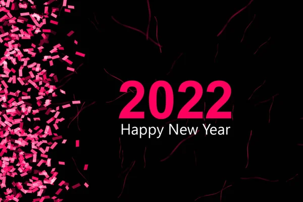 Černorůžové Pozdravy Pro Nový Rok 2022 — Stock fotografie