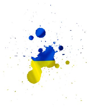 Mavi ve sarı renk damlaları