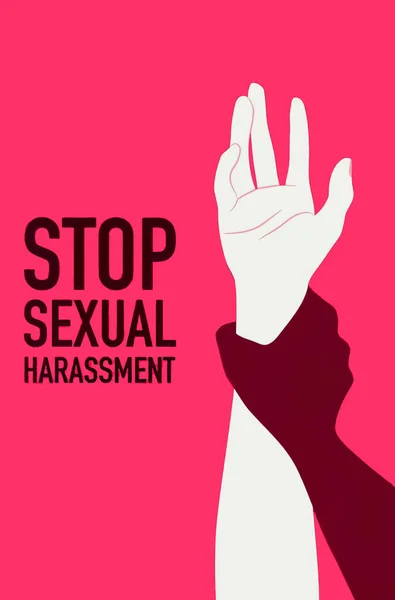 Stop Seksuele Intimidatie Een Illustratie Rechtenvrije Stockafbeeldingen
