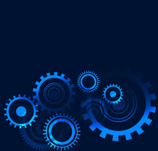 Lichte Donkerblauwe Mechanische Achtergrond Stockfoto