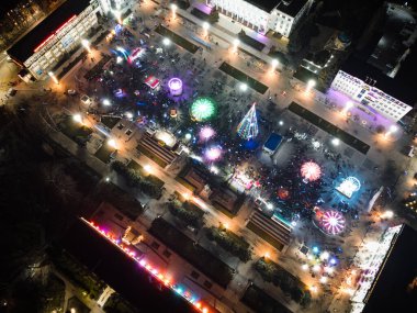 Makhachkala 'da yeni yıl meydanı