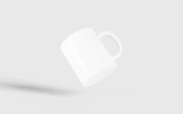 ミニマルな現実的なコーヒーカップマグカップモックアップとともに編集可能な背景色 — ストック写真