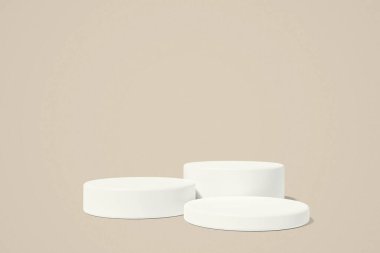 Markalaşma ve ürün sunumu için minimalist modern podyum arka planı. 3d oluşturma.