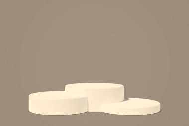 Markalaşma ve ürün sunumu için minimalist modern podyum arka planı. 3d oluşturma.
