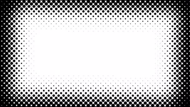 Multicolor Halftone Transition White Black — Stock Video