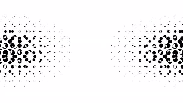 Flerfärgad Halvton Övergång Från Vitt Till Svart — Stockvideo