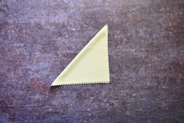 Light Green Color Folded Microfiber Eyeglasses Cleaning Cloth — Stockfoto