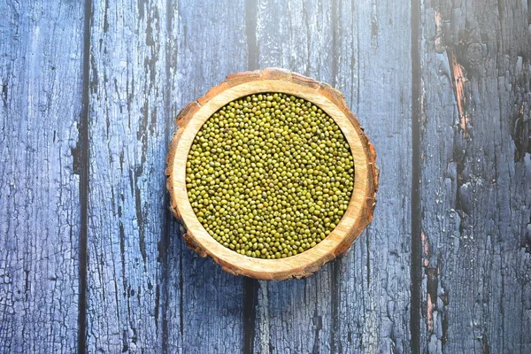 Feijão Mung Seco Inteiro Bruto Cor Verde Fotografia De Stock