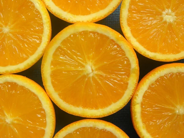 Sliced Cut Ripe Fresh Navel Orange — Stock Photo, Image