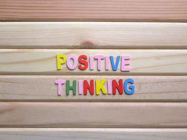 Words Positive Thinking Wood Background — Stock Photo, Image