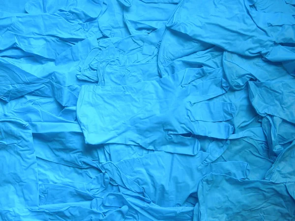 蓝色一次性医用手套堆 — 图库照片