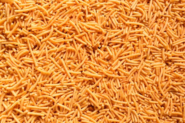 Sev Crocante Lanche Indiano Alimentos Feitos Farinha Grão Bico — Fotografia de Stock