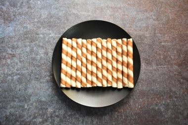 Çıtır çıtır taze gofretli kurabiye.