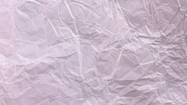 Beyaz Renkli Buruşmuş Kağıt Parşömen Dokusu — Stok video