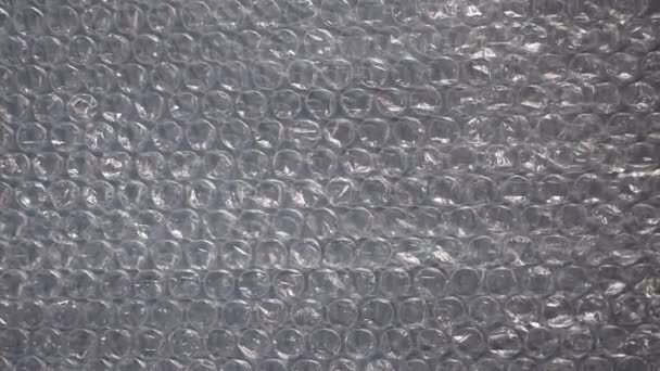 Şeffaf Plastik Hava Kabarcığı Paketleme Arkaplanı — Stok video