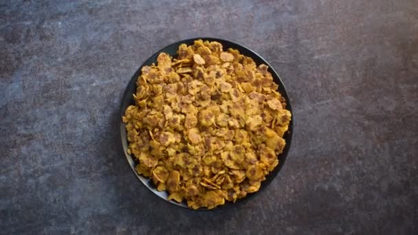 用烤鹰嘴豆做的Chana Jor Garam辣味印度小吃 — 图库视频影像