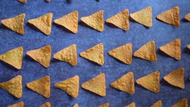 Fresh Baked Tortilla Chip Snack Food — Stock Video