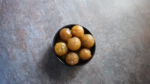 Amla Murabba Ινδικό Παραδοσιακό Γλυκό Φρούτο Συντηρημένο Από Φραγκοστάφυλα — Αρχείο Βίντεο