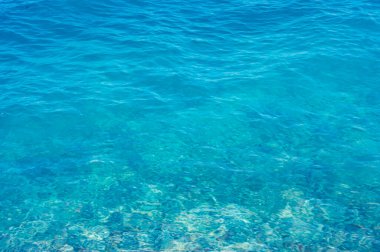 Güzel bir mavi su deseni. Mavi su dalgaları. Doku. Arkaplan