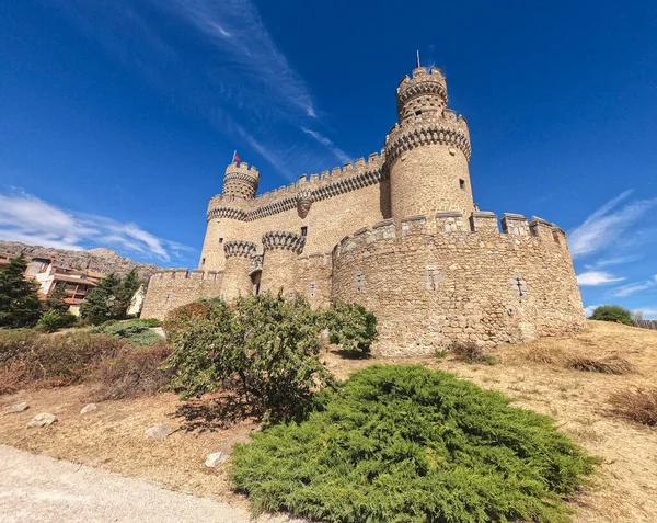 Castle Manzanares Real Madrid Spain — Stock Fotó