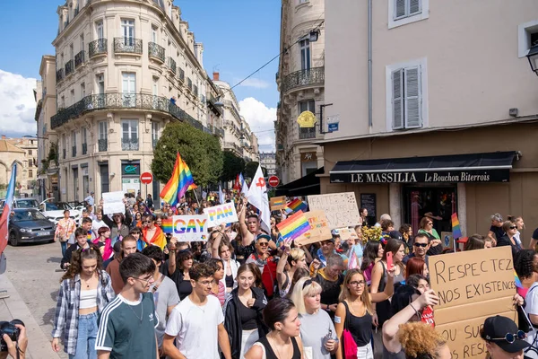 Beziers Fransa Eylül 2022 Gurur Yürüyüşünün Ilk Baskısı — Stok fotoğraf
