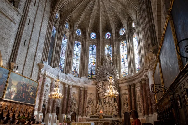 Beziers Cathedral Detailní Vnitřní Prostor — Stock fotografie