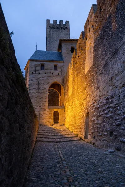 Historisk Befäst Medeltida Staden Carcassonne Aude Occitanie Södra Frankrike Unescos — Stockfoto
