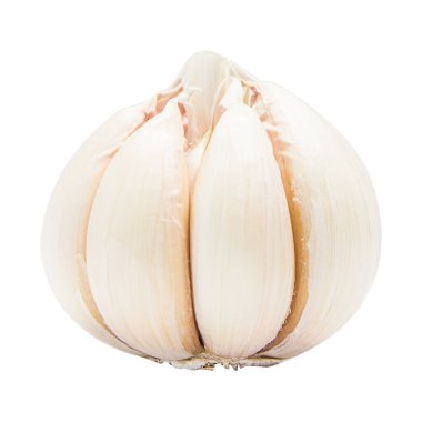 Sarımsaklı beyaz arkaplan