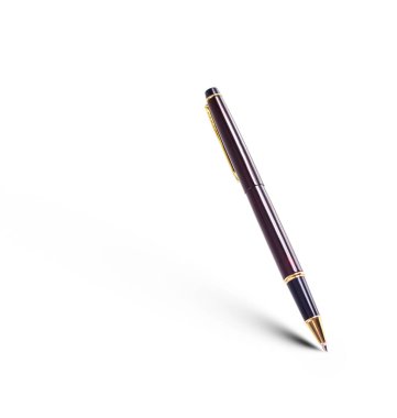 kalem beyaz arkaplanda izole edildi