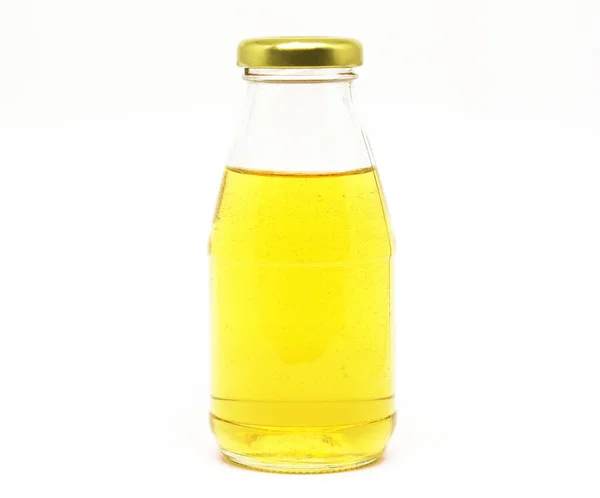 Botol Air Kuning Diisolasi Pada Latar Belakang Putih — Stok Foto