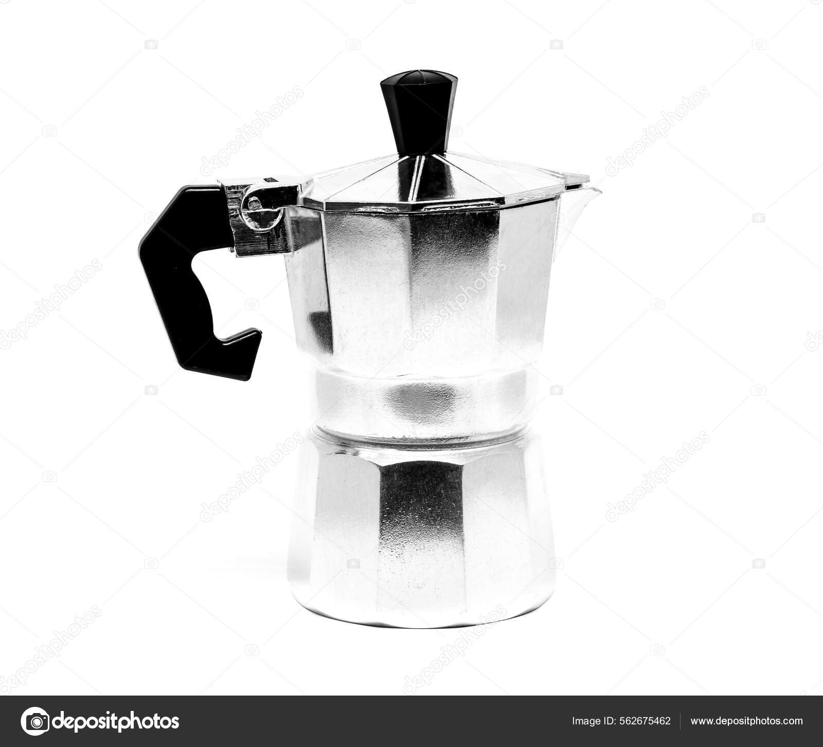 Italian Coffee Maker Isolated White Background Stock Photo by
